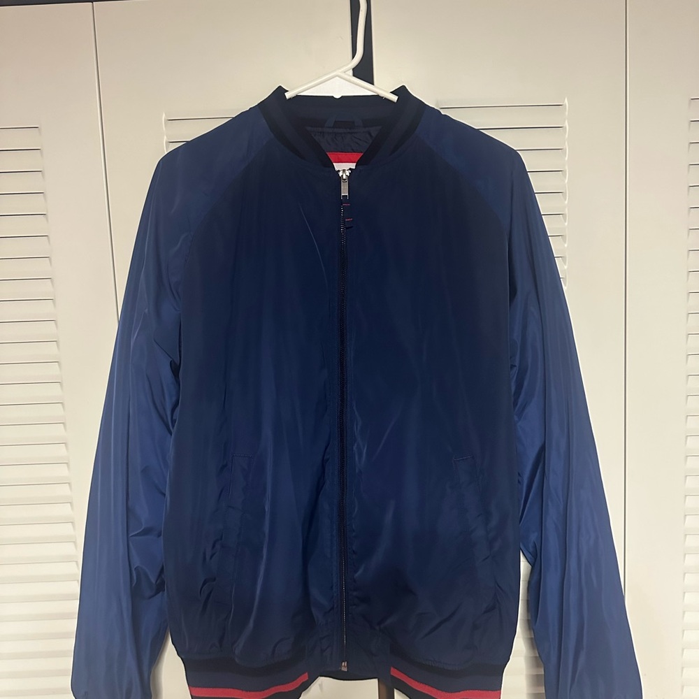 Men's Navy Blue Bomber Jacket